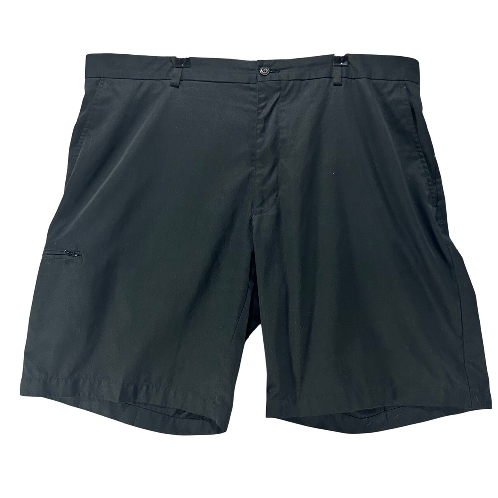 PGA‎ Tour Golf Shorts Mens 40 Black Polyester Performance Athletic Classic